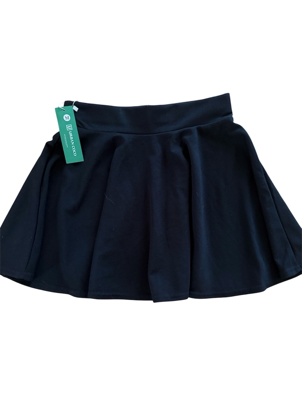 URBAN COCO STRETCHY FLARED MINI SKIRT HIGH ELASTIC WAISTBAND SKATER SKIRT MEDIUM